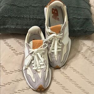 New Balance White and Gray Sneakers